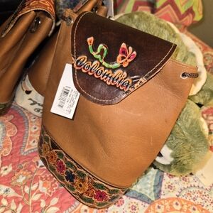 Women Small Backpack 100%  Leather In Different Designs